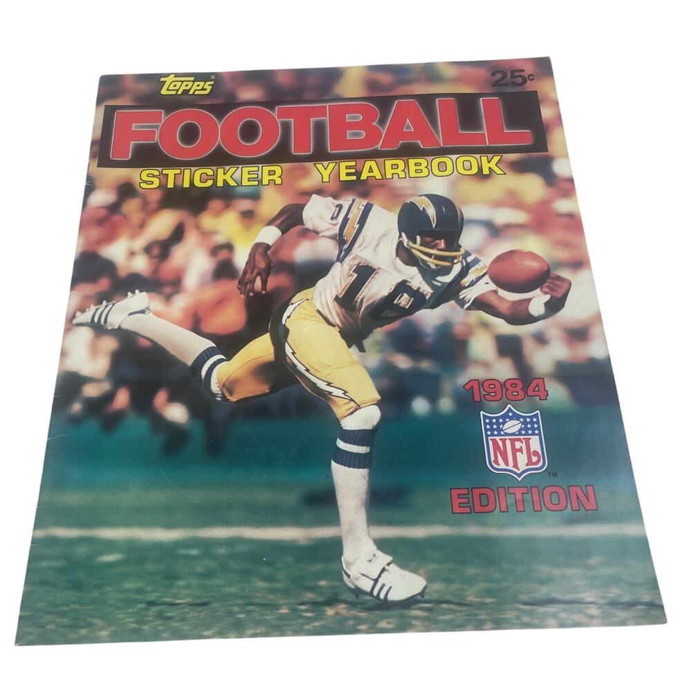 Vintage Topps 1984 National League Football Magazine Collectible Sticker Book